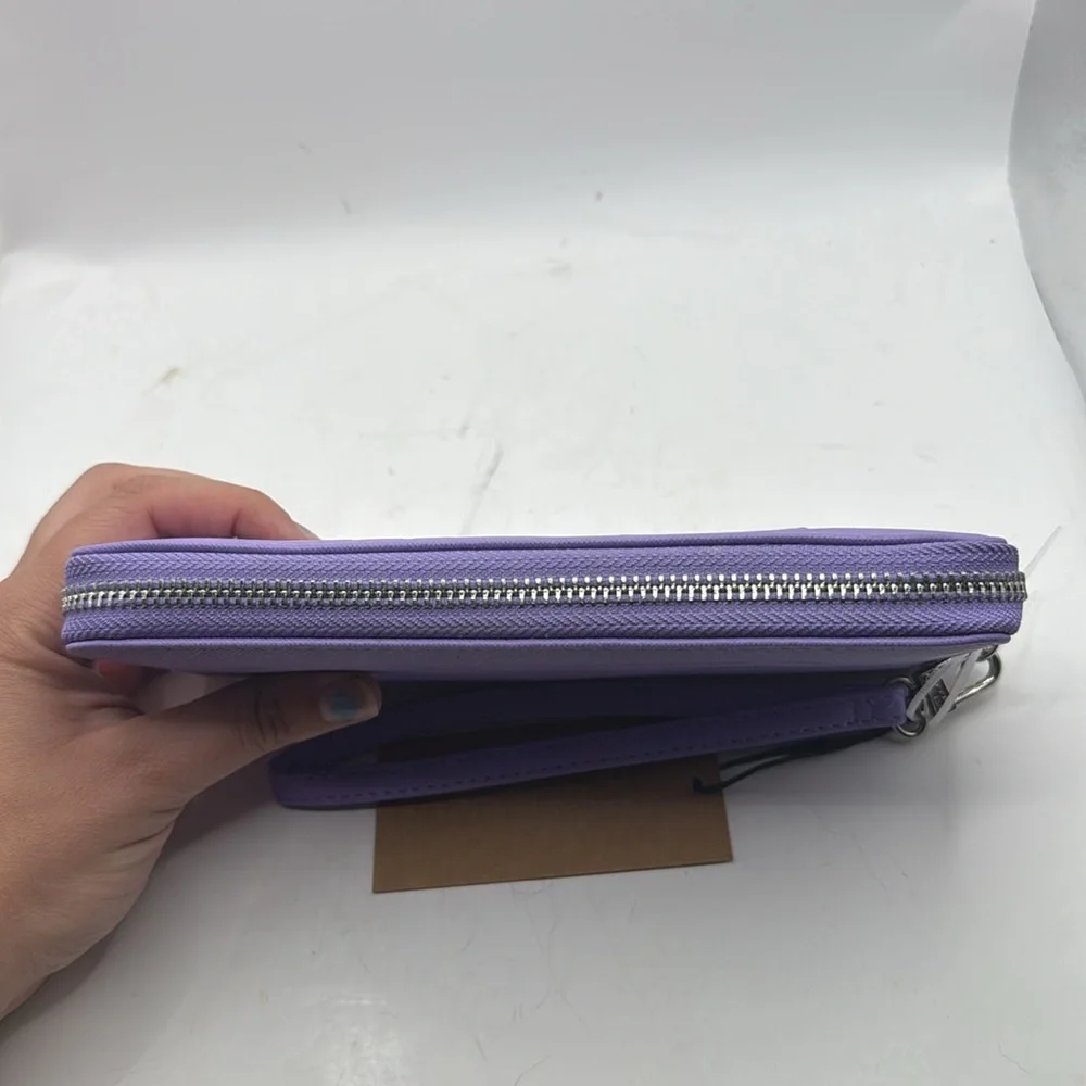 NWT Steve Madden Purple Wristlet Bzipeee Boxed Wallet Clutch Zip Around ID Card - Picture 5 of 16